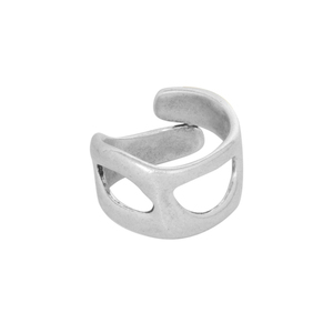Δαχτυλίδι "Abstract" - επάργυρα, μικρά, boho, αυξομειούμενα, φθηνά - 2