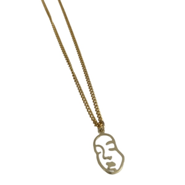 Alcmene necklace - charms, επιχρυσωμένα, ασήμι 925, κοντά