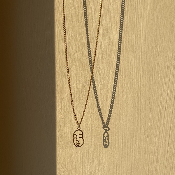 Alcmene necklace - charms, επιχρυσωμένα, ασήμι 925, κοντά - 2