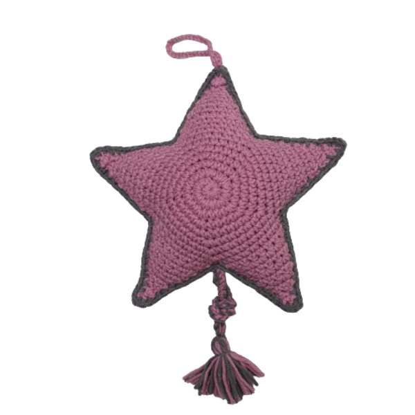 Πλεκτό διακοσμητικό μπρελόκ μικρό αστέρι 16 εκατοστά - αστέρι, λούτρινα, amigurumi, δώρο γέννησης - 2