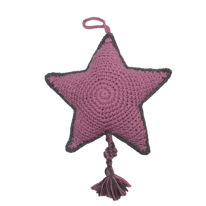 Πλεκτό διακοσμητικό μπρελόκ μικρό αστέρι 16 εκατοστά - αστέρι, λούτρινα, amigurumi, δώρο γέννησης - 2