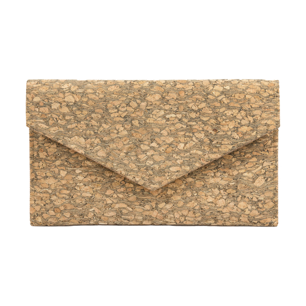 Φάκελος Φελλός "Woody Cork Clutch" - βαμβάκι, μοναδικό, μοντέρνο, γυναικεία, φάκελοι, χειροποίητα, minimal, φελλός, χειρός, βραδινές, φθηνές