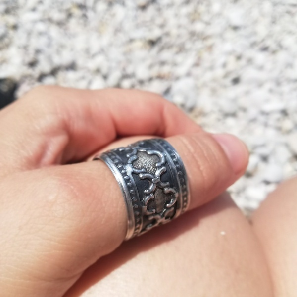 Δαχτυλίδι baroque - ασήμι, ασήμι 925, μεγάλα, αυξομειούμενα - 5