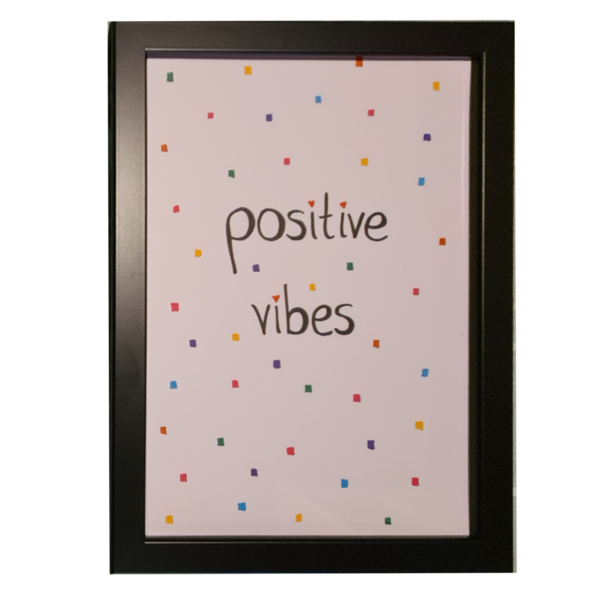 Κάδρο Positive Vibes - ζωγραφισμένα στο χέρι, πίνακες & κάδρα, minimal