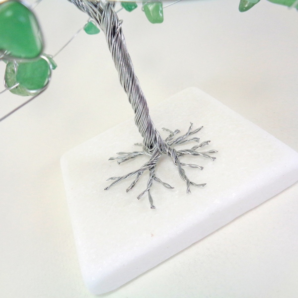 Συρμάτινο Γλυπτό Δέντρο Με Αβεντουρίνη - ημιπολύτιμες πέτρες, μέταλλο, διακοσμητικά - 3