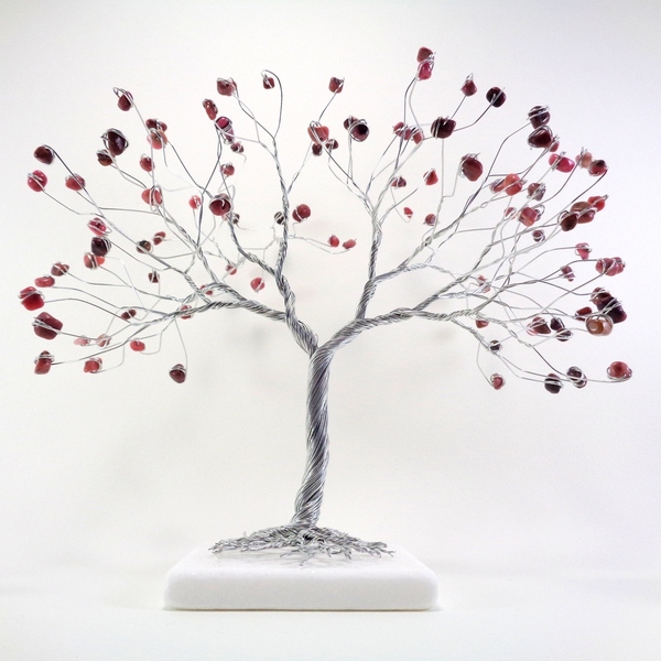 Συρμάτινο Δέντρο με Ροδονίτη - ημιπολύτιμες πέτρες, μέταλλο, διακοσμητικά - 2