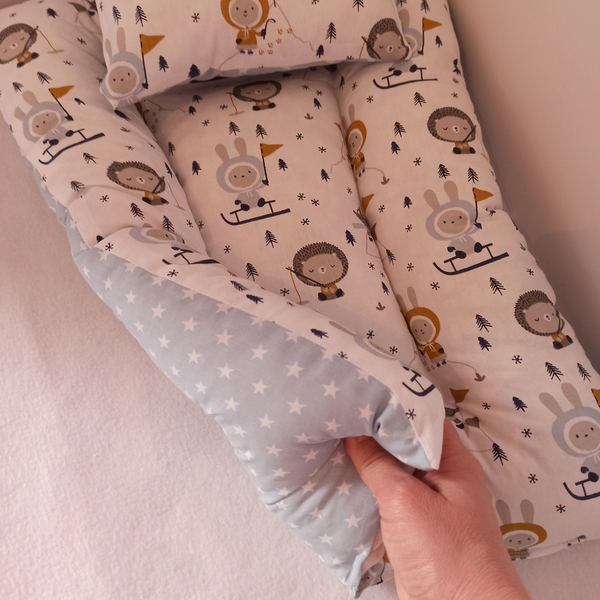 Ξύλινο κρεβατάκι με στρώμα για μικρά ζώα snow - μαξιλάρια - 2