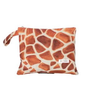 Τσαντάκι (νεσεσέρ) giraffe print - ύφασμα, animal print, all day, χειρός, πάνινες τσάντες