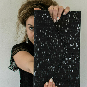 Φάκελος Φελλός με Αλυσίδα "Black Mirror" - αλυσίδες, βραδυνά, φάκελοι, ώμου, χιαστί, minimal, unique, boho, φελλός - 3