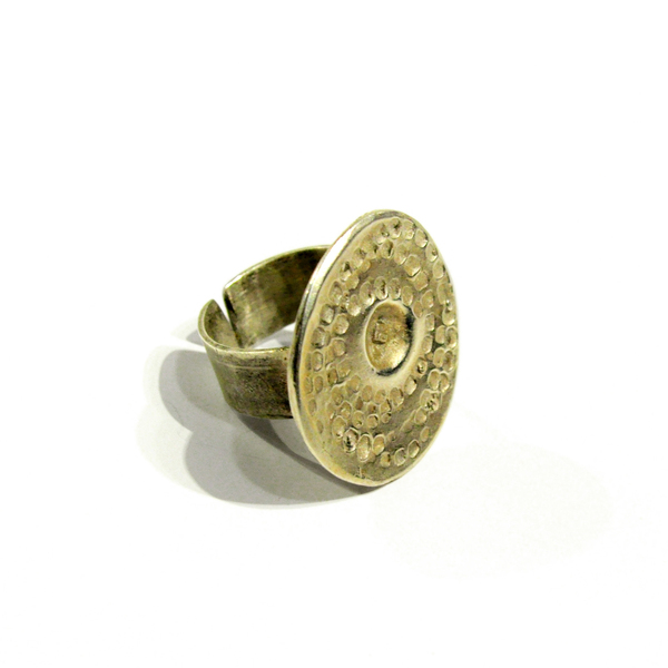 Δαχτυλίδι ασημένιο "ίχνος" - ασήμι, στρογγυλό, πρωτότυπο, μεγάλα, αυξομειούμενα - 2