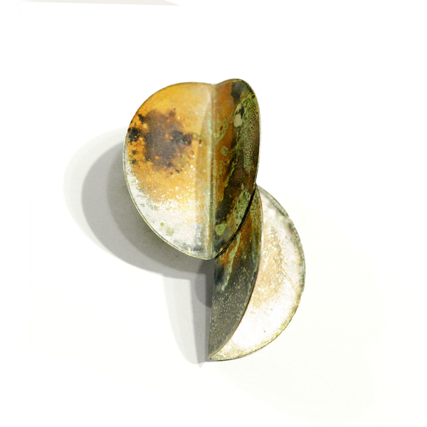 Σκουλαρίκι ασημένιο “2” - ασήμι, πρωτότυπο, καρφωτά, μεγάλα - 2