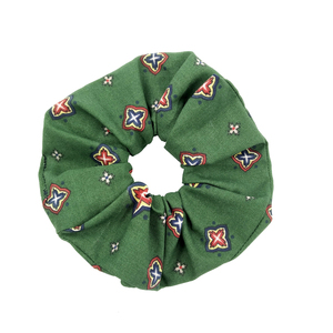 Scrunchie Green g - ύφασμα, λαστιχάκια μαλλιών