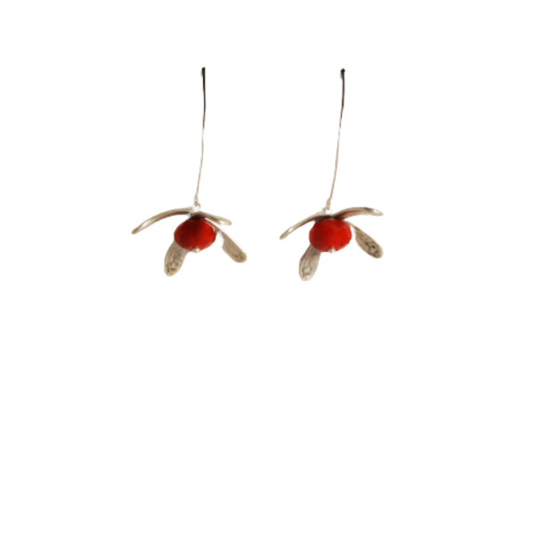 Σκουλαρίκι Κρεμαστό Γιασεμί - ασήμι, αλπακάς, λουλούδι, κρεμαστά
