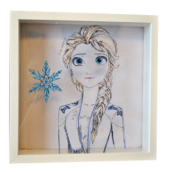 Elsa Φωτιστικό Καδράκι - πίνακες & κάδρα, κορίτσι, προσωποποιημένα, παιδικά κάδρα - 2