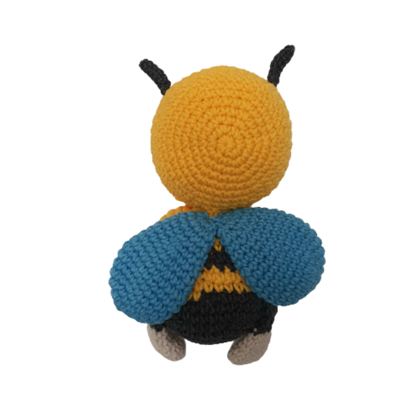 Πλεκτό κουκλάκι μελισσούλα - δώρα για βάπτιση, παιχνίδια, λούτρινο, amigurumi, δώρο γέννησης - 2
