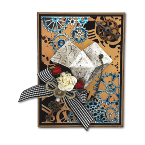 Χειροποίητη κάρτα με καρδιά - Steampunk heart - καρδιά, γενέθλια, επέτειος, αγ. βαλεντίνου