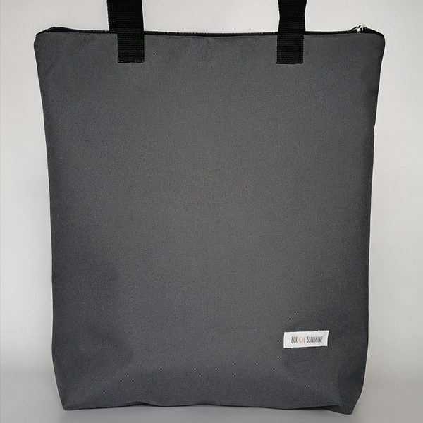 2ways bag Τσάντα ώμου & πλάτης Ανθρακί - ύφασμα, ώμου, πλάτης, μεγάλες, all day, tote, φθηνά, φθηνές - 2