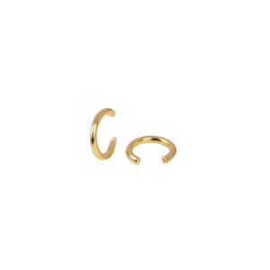 Ear Cuffs λεπτά από επιχρυσωμένο ορείχαλκο - επιχρυσωμένα, μικρά