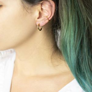 Ear Cuffs λεπτά από επιχρυσωμένο ορείχαλκο - επιχρυσωμένα, μικρά - 2
