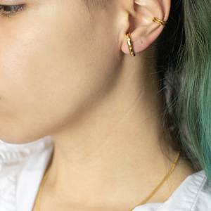 Ear Cuffs λεπτά από επιχρυσωμένο ορείχαλκο - επιχρυσωμένα, μικρά - 4
