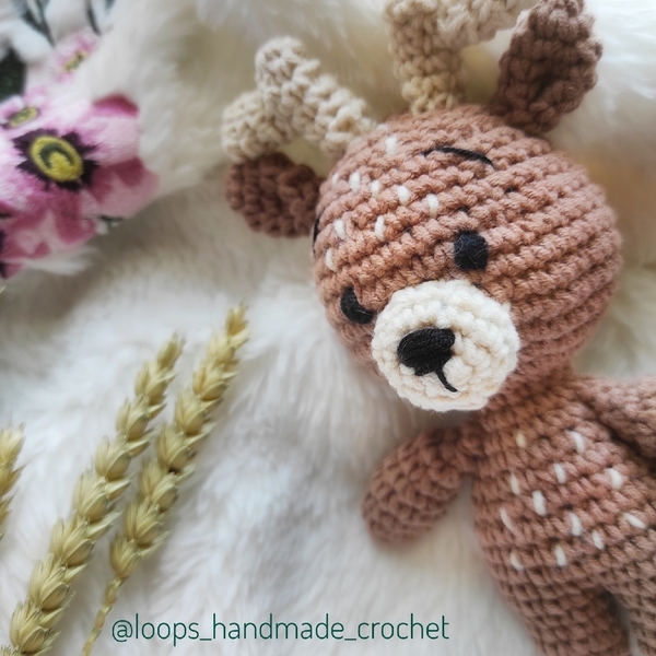 Amigurumi ελαφάκι πλεκτό κουκλάκι μικρό - λούτρινα, amigurumi - 4