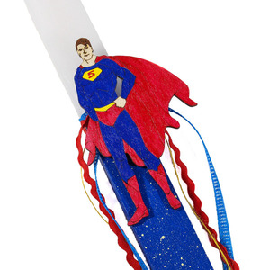 ΠΑΣΧΑΛΙΝΗ ΛΑΜΠΑΔΑ SUPERMAN - αγόρι, λαμπάδες, για παιδιά, σούπερ ήρωες