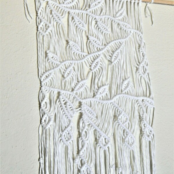 Μακραμέ κουρτινάκι τοίχου "Κλαδιά" - διακόσμηση, μακραμέ, διακόσμηση βεράντας