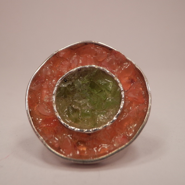 Ασημενιο δακτυλιδι με ημιπολυτιμες πετρες. - ημιπολύτιμες πέτρες, ασήμι 925, μεγάλα, αυξομειούμενα