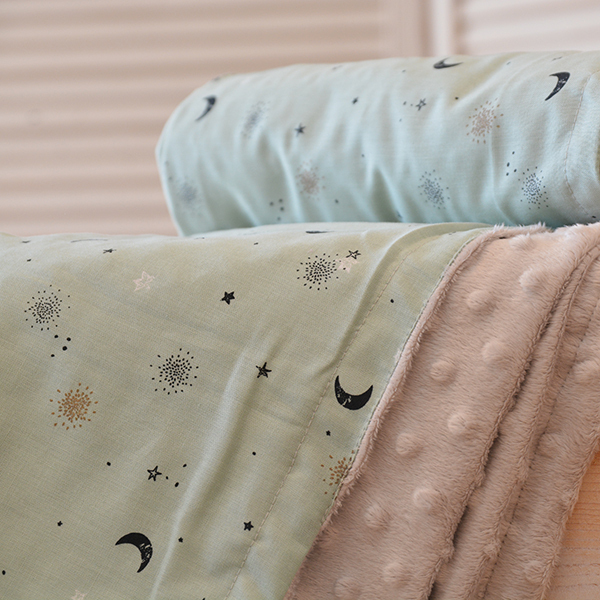 Βρεφική κουβέρτα minky "Έναστρη Νύχτα" - κορίτσι, αγόρι, κουβέρτες - 3