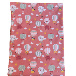 Βρεφική κουβερτούλα αγκαλιάς ροζ "αερόστατα" 1 X 0,75 cm - κορίτσι, κουβέρτες - 2
