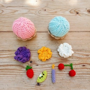 Πλεκτά cupcakes (με πολλούς συνδυασμούς) - κορίτσι, δώρο, amigurumi - 2