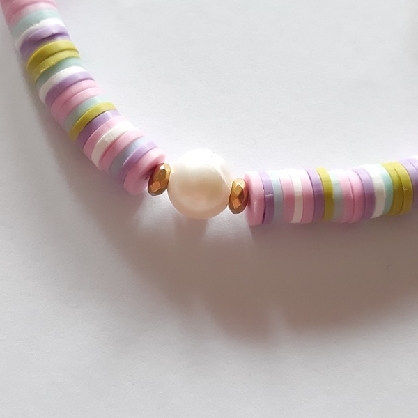 Colorful pearl - χρωματιστό, μαργαριτάρι, μακραμέ, χάντρες, χεριού, αυξομειούμενα - 2