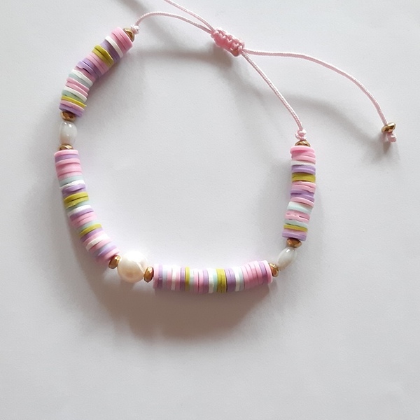 Colorful pearl - χρωματιστό, μαργαριτάρι, μακραμέ, χάντρες, χεριού, αυξομειούμενα
