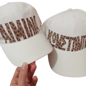παιδικό εφηβικό ή γυναικείο καπέλο jockey με όνομα σε animal print μοτιβο - ύφασμα, animal print, δώρο - 2