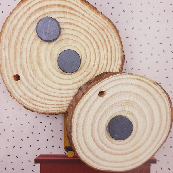 Σετ ξύλινα μαγνητάκια. - ξύλο, ζωγραφισμένα στο χέρι, μαγνητάκια ψυγείου - 5