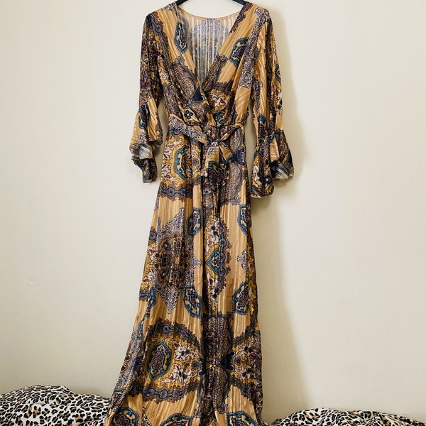 boho maxi φόρεμα "Gypsy soul" - φλοράλ, boho, rock - 4