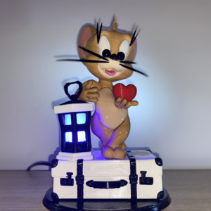 Mouse In Love επιτραπεζιο φωτιστικο! - κορίτσι, αγόρι, πορτατίφ, παιδικά φωτιστικά, 3d εκτύπωση - 4