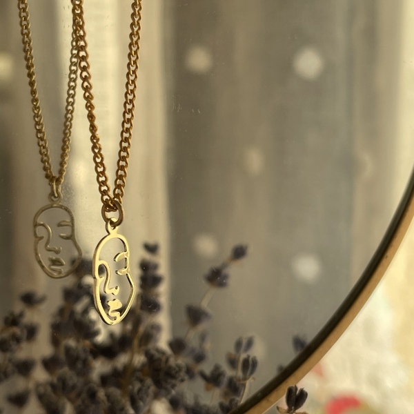 Alcmene necklace - charms, επιχρυσωμένα, ασήμι 925, κοντά - 4