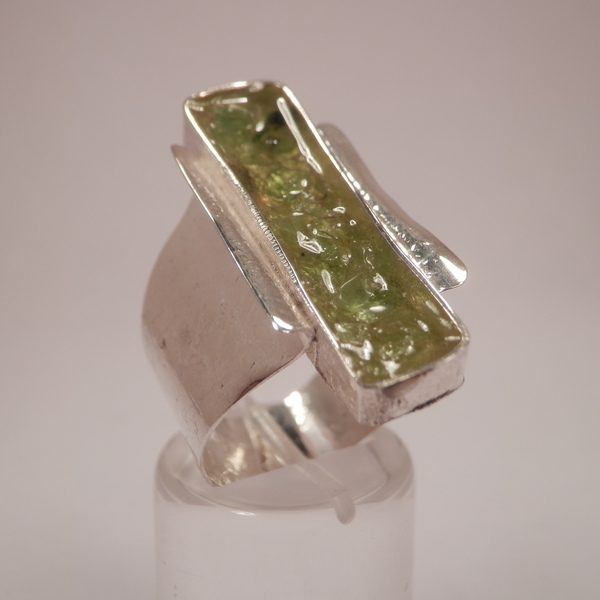 Ασημενιο δακτυλιδι με ορυκτες πετρες και υγρο γυαλι - ημιπολύτιμες πέτρες, ασήμι 925, σταθερά, μεγάλα
