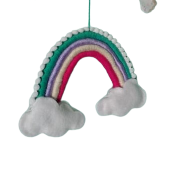 Υφασμάτινο σύννεφο νεράιδες με ουράνιο τόξο - ύφασμα, κορίτσι, ουράνιο τόξο, διακοσμητικά, νεράιδες - 4