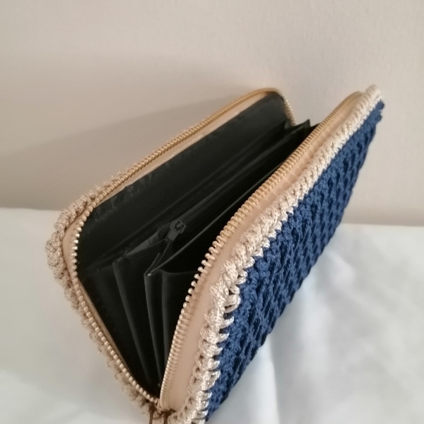 Πορτοφόλι blue - ύφασμα, πορτοφόλια - 4