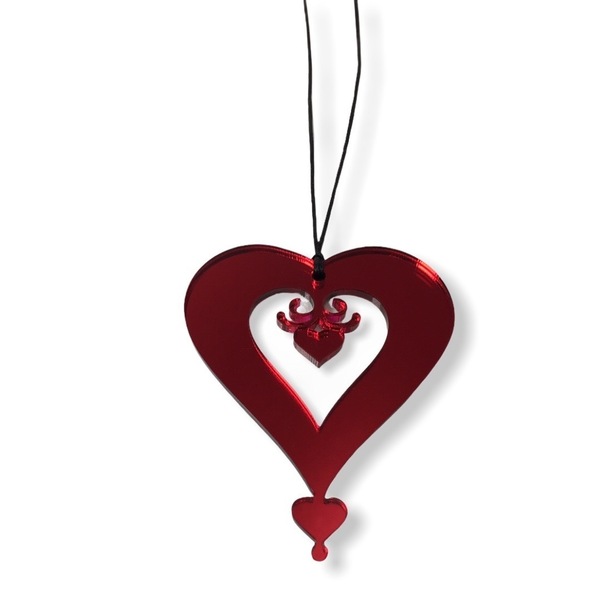 Καρδιά Από Κόκκινο Πλέξιγκλας Καθρέπτη CODE L02 - γυναικεία, δώρο, plexi glass, δώρα για γυναίκες