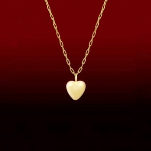 Μενταγιόν καρδιά χειροποίητη ασημένια με χρυσό 14κ. Καρδιά υψηλού γυαλίσματος, ιδιαίτερο μινιμαλιστικό δώρο Αγίου Βαλεντίνου. - ασήμι, charms, επιχρυσωμένα, καρδιά, χειροποίητα, minimal - 3