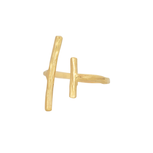 Δαχτυλίδι Αυξομειούμενο "Barre" - επιχρυσωμένα, επάργυρα, μικρά, boho, αυξομειούμενα - 4
