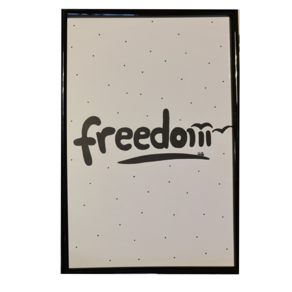 Κάδρο Freedom - ζωγραφισμένα στο χέρι, πίνακες & κάδρα, minimal