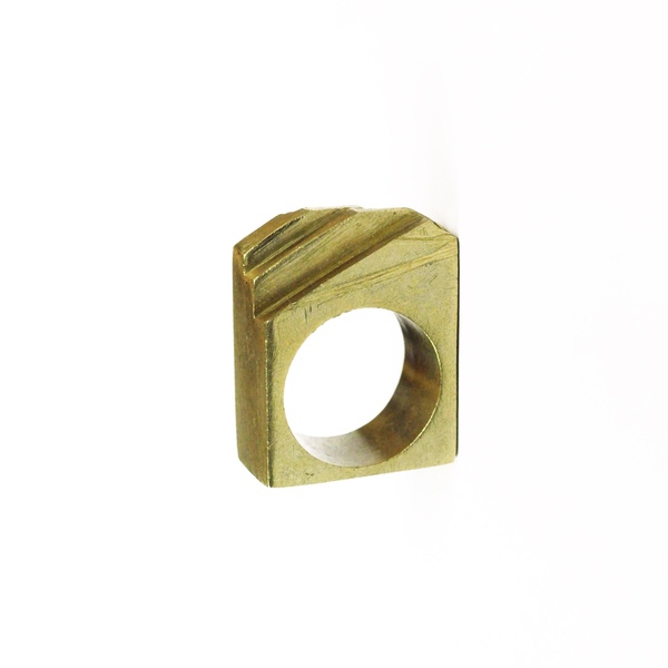 Δαχτυλίδι μασίφ μπρούτζινο - statement, γεωμετρικά σχέδια, μπρούντζος, σταθερά, μεγάλα - 2
