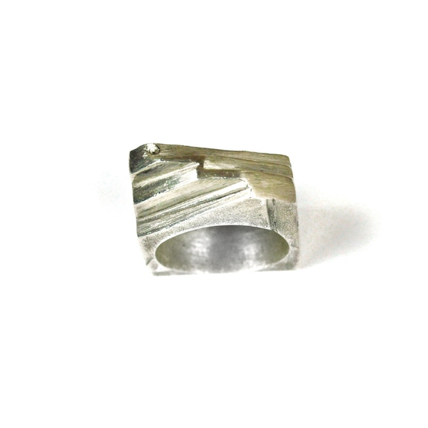 Δαχτυλίδι μασίφ ασημένιο - statement, ασήμι 925, σταθερά, μεγάλα - 3