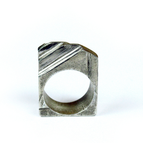 Δαχτυλίδι μασίφ ασημένιο - statement, ασήμι 925, σταθερά, μεγάλα - 2