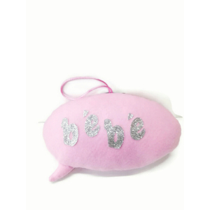 Μαξιλαράκι φούσκα ροζ bla-bla bubble - κορίτσι, δώρα για βάπτιση, μαξιλάρια, δώρο γέννησης