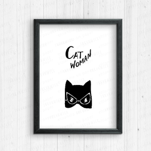 Cat Woman - Ψηφιακή εκτύπωση - εκτύπωση, αφίσες, artprint